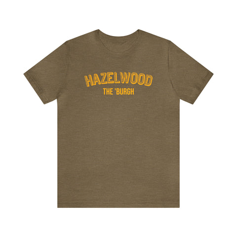 Hazelwood  - The Burgh Neighborhood Series - Unisex Jersey Short Sleeve Tee T-Shirt Printify Heather Olive S 