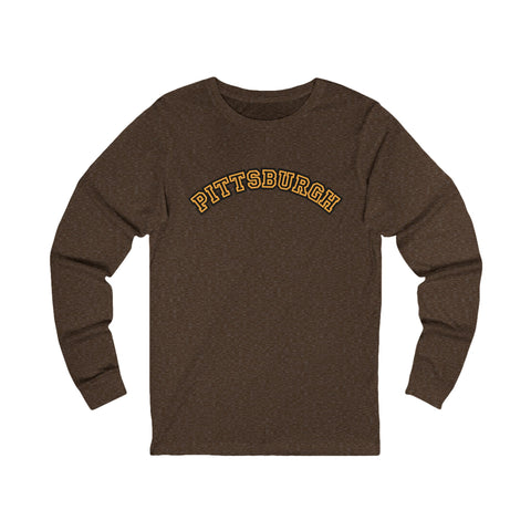Pittsburgh Block Letters - Unisex Long Sleeve Tee
