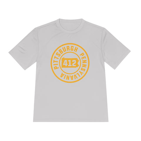 412 Pittsburgh Stamp - Sport-Tek Unisex Moisture Wicking Tee