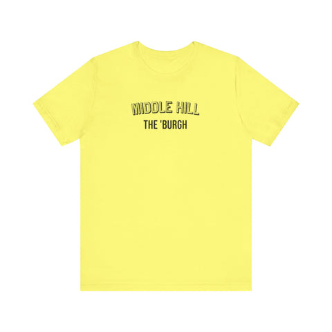 Middle Hill - The Burgh Neighborhood Series - Unisex Jersey Short Sleeve Tee T-Shirt Printify Yellow S 