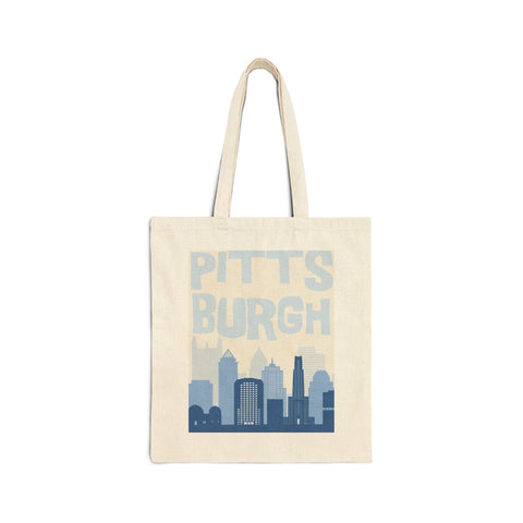 Pittsburgh Blues Cotton Tote Bag — Reusable Shopper