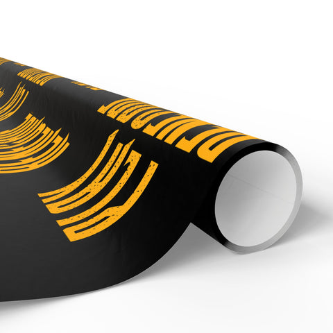 Play Renegade Wrapping Paper Roll — Black & Gold 'Ho Ho Ho' Holiday Gift Wrap