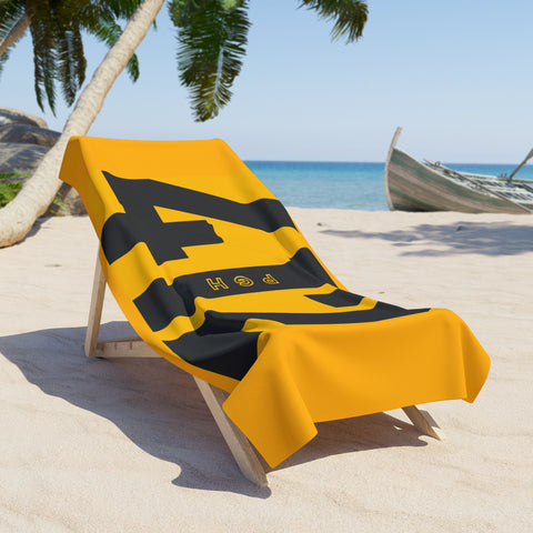 Beach Towel — 412 PGH (Yellow)