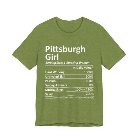 Pittsburgh Girl Ingredients - Unisex Jersey Short Sleeve Tee
