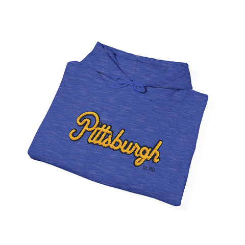 Pittsburgh Faux Embroidery Unisex Heavy Blend™ Hooded Sweatshirt