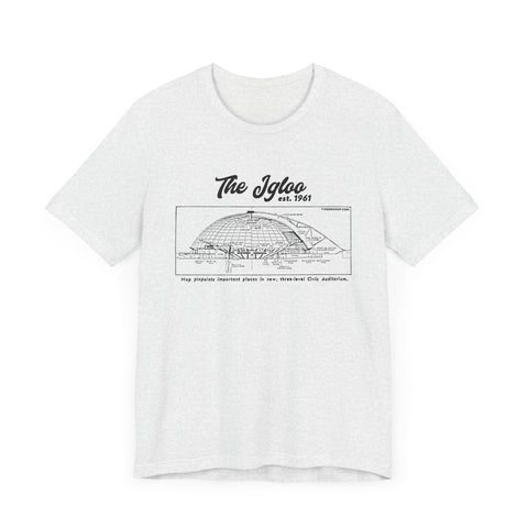 The Igloo - EST 1961 - Civic Arena - Retro Schematic - Short Sleeve Tee