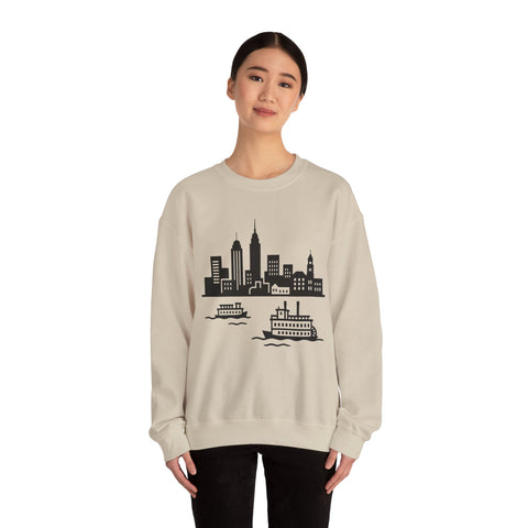 Pittsburgh Skyline Graphic - Heavy Blend™ Crewneck Sweatshirt