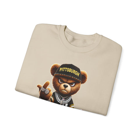 Young and Mean Pittsburgh Bear - Heavy Blend™ Crewneck Sweatshirt