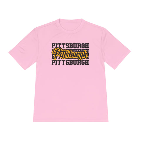 Pittsburgh Typography - Sport-Tek Unisex Moisture Wicking Tee