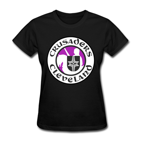 Cleveland Crusaders Women's T-Shirt  Vintage Ice Hockey black S 