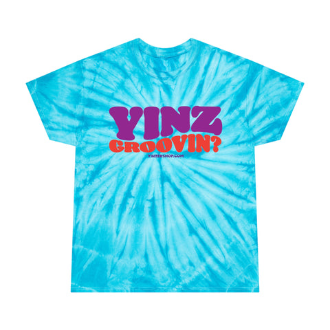 Yinz Groovin? Tie-Dye Tee, Cyclone T-Shirt Printify Turquoise S 