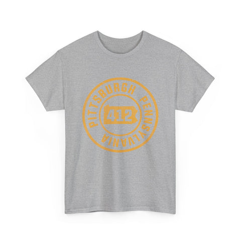 412 Pittsburgh Stamp - Unisex Heavy Cotton Tee