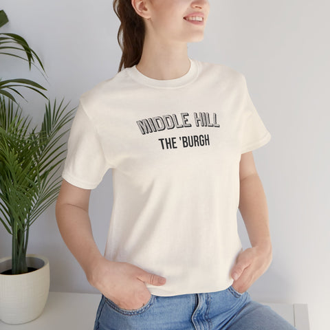 Middle Hill - The Burgh Neighborhood Series - Unisex Jersey Short Sleeve Tee T-Shirt Printify   