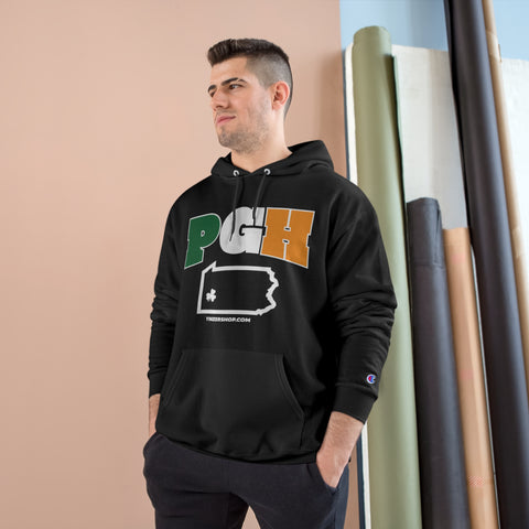 PGH Series Irish Flag - St Patty's Day - Champion Hoodie Hoodie Printify   