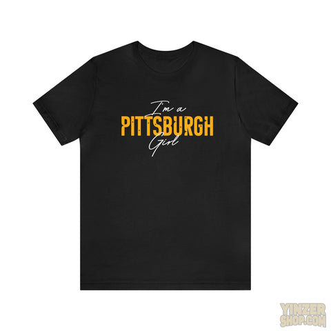 I'M A Pittsburgh Girl - Star Design - Unisex Jersey Short Sleeve Tee T-Shirt Printify Black L 