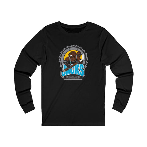 Cleveland Lumberjacks Long Sleeve Shirt Late 90s Long-sleeve Vintage Ice Hockey Black S