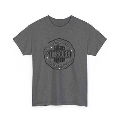 Pittsburgh Vintage Stamp - Unisex Heavy Cotton Tee