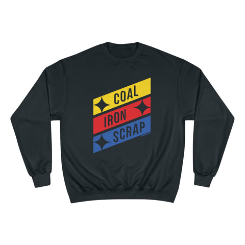 Coal Iron Scrap Champion Sweatshirt Sweatshirt Printify Black S 