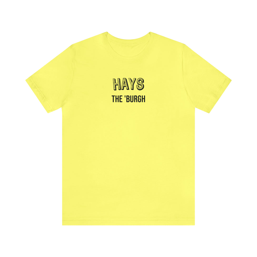 Hays  - The Burgh Neighborhood Series - Unisex Jersey Short Sleeve Tee T-Shirt Printify Yellow S 