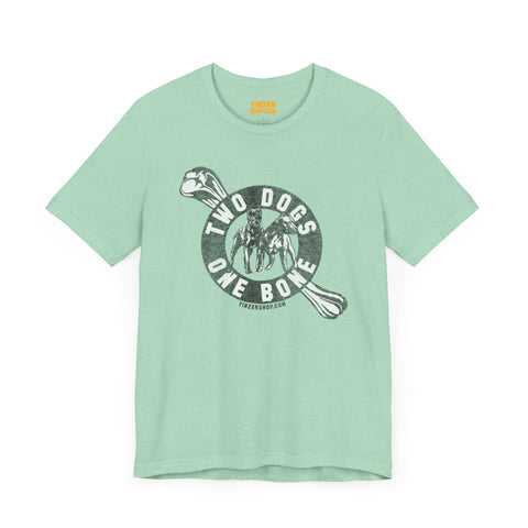 Two Dogs One Bone - Pittsburgh Football -  Short Sleeve Tee T-Shirt Printify Heather Mint S 