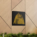 Steel Building Pittsburgh - Canvas Gallery Wrap Wall Art Canvas Printify