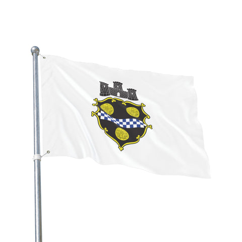 Pittsburgh City Crest Flag Double Sided  - White