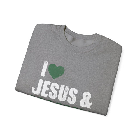 I Love Jesus and Broccoli - Heavy Blend™ Crewneck Sweatshirt