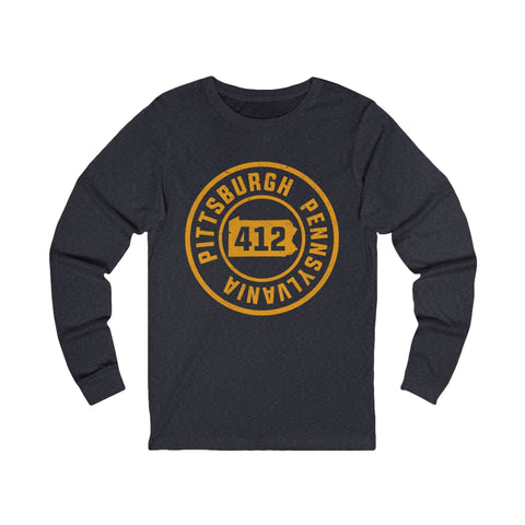 412 Pittsburgh Stamp - Unisex Long Sleeve Tee