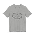 Pittsburgh Border Stamp - Short Sleeve T-Shirt in heather gray with black stamp print, offering a slim fit style and 2-day delivery convenience.