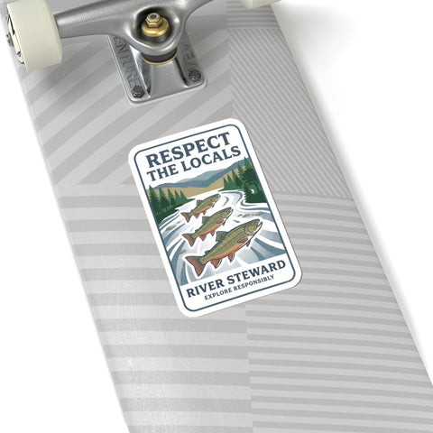 Respect The Locals River Steward Sticker | Protect Our National Parks, Vintage Outdoor