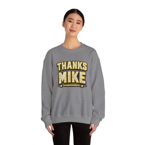 Thanks Mike Tomlin Message on a Heavy Blend™ Crewneck Sweatshirt