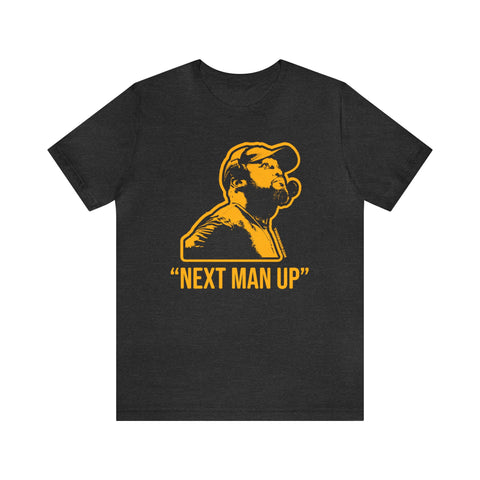 Next Man Up - Mike Tomlin Quote - Short Sleeve Tee T-Shirt Printify Dark Grey Heather S 