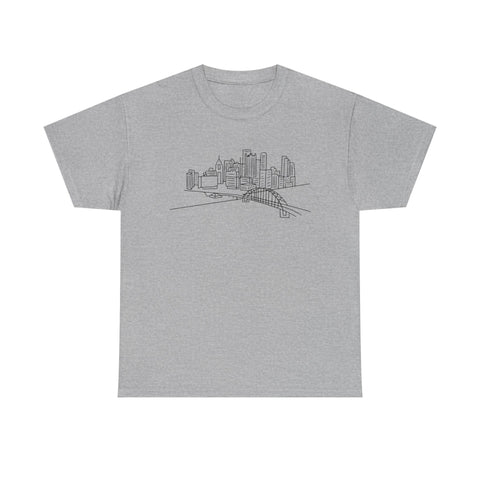 Pittsburgh Skyline - Unisex Heavy Cotton Tee