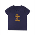 The Standard is the Standard - Ladies' V-Neck T-Shirt V-neck Printify S Heather Navy