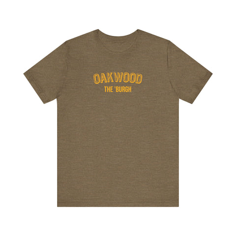 Oakwood - The Burgh Neighborhood Series - Unisex Jersey Short Sleeve Tee T-Shirt Printify Heather Olive S 