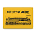 Three Rivers Stadium - 1970 - Retro Schematic - Canvas Gallery Wrap Wall Art Canvas Printify   
