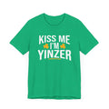 Kiss Me, I'm Yinzer - St. Patty's Day - Short Sleeve T-Shirt T-Shirt Printify Heather Kelly S