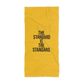 The Standard is The Standard Gold Beach Towel Home Decor Printify 30" × 60"  