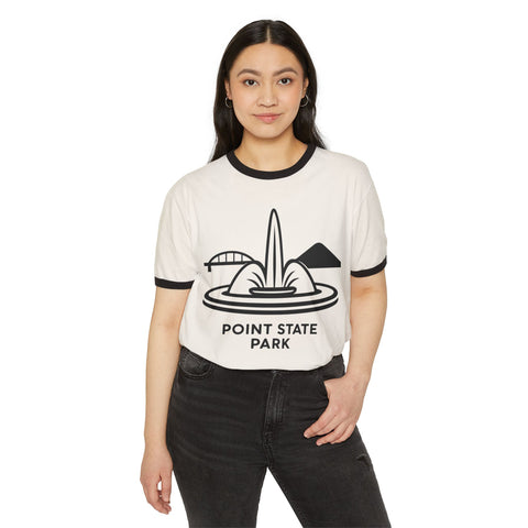 Point State Park - Unisex Cotton Ringer T-Shirt