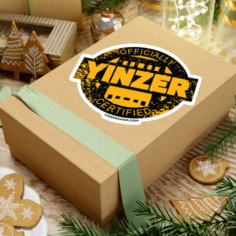 Certified Yinzer Kiss-Cut Sticker Paper products Printify