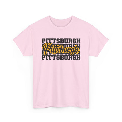 Pittsburgh Typography - Unisex Heavy Cotton Tee