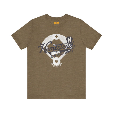 Homestead Grays - Retro Baseball - Short Sleeve Tee T-Shirt Printify Heather Olive M 