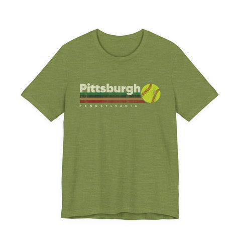 Vintage Pittsburgh Softball - Unisex Jersey Short Sleeve Tee