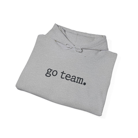 go team embroidered minimalist hoodie | simple sports slogan