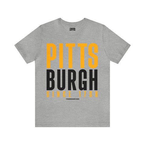 Big Pittsburgh - Short Sleeve Tee T-Shirt Printify Athletic Heather S 