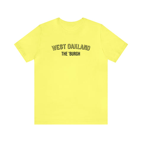 West Oakland - The Burgh Neighborhood Series - Unisex Jersey Short Sleeve Tee T-Shirt Printify Yellow S 