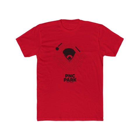 Pittsburgh PNC Park Cotton Crew Tee T-Shirt Printify Solid Red S 