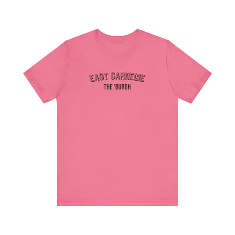 East Carnegie  - The Burgh Neighborhood Series - Unisex Jersey Short Sleeve Tee T-Shirt Printify Charity Pink S 