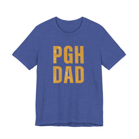 PGH Dad T-Shirt — Pittsburgh Dad Vintage Gold Block Tee