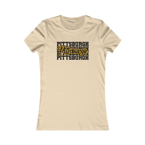 Pittsburgh Typography - Women's Favorite Tee